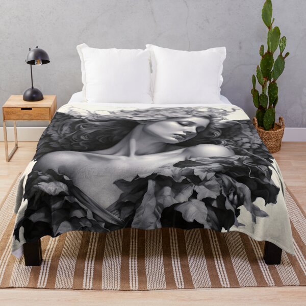 Item preview, stunning black and white sleeping angel drawing designed and sold by dcrc.