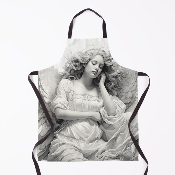 Item preview, Stunning black and white sleeping angel drawing designed and sold by dcrc.
