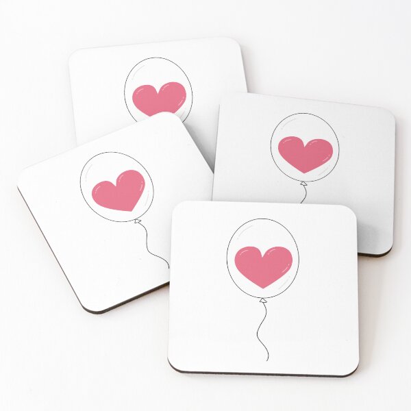 Item preview, Adorable Pink Heart Double Balloon  designed and sold by wonderxwander.