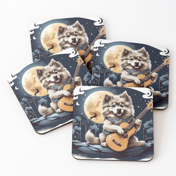 Item preview, Keeshond Strumming a Melody Under the Moonlight designed and sold by Fenomena Designs.