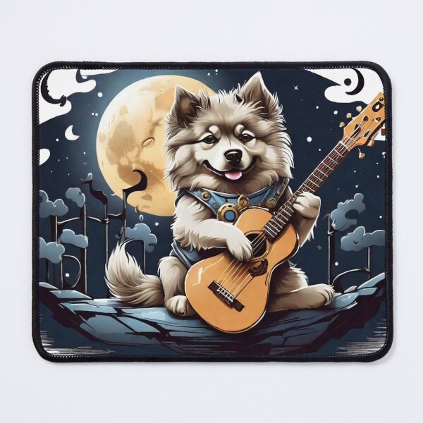 Item preview, Keeshond Strumming a Melody Under the Moonlight designed and sold by Fenomena Designs.
