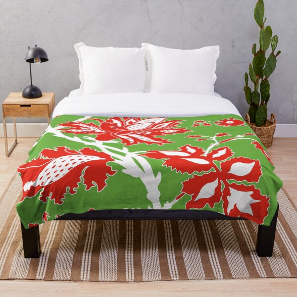 Item preview, Christmas Floral Pattern in Red and Green designed and sold by MausieDesigns.