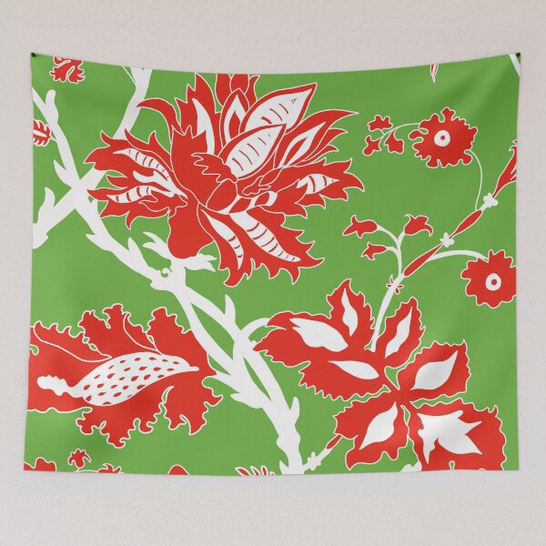 Item preview, Christmas Floral Pattern in Red and Green designed and sold by MausieDesigns.