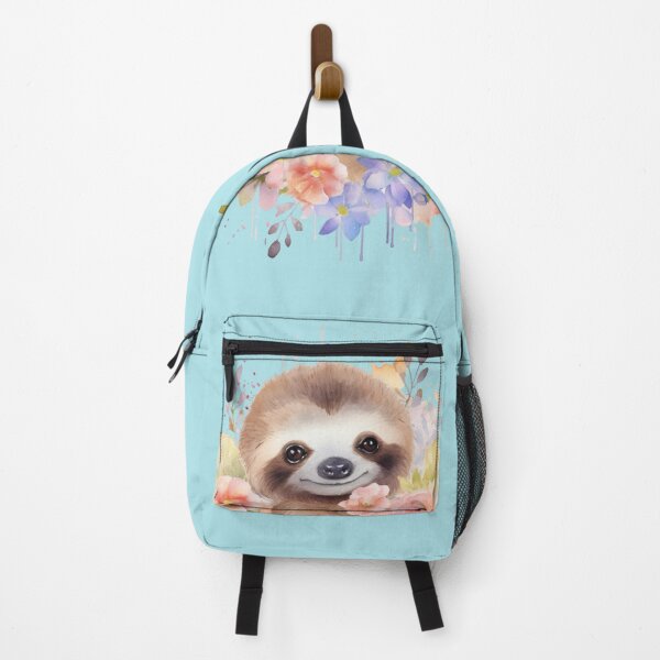 Item preview, Cute Watercolor Baby Sloth with Flowers designed and sold by 4thAct.