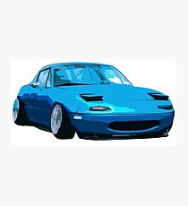Pixelated JDM Slammed Miata Photographic Print