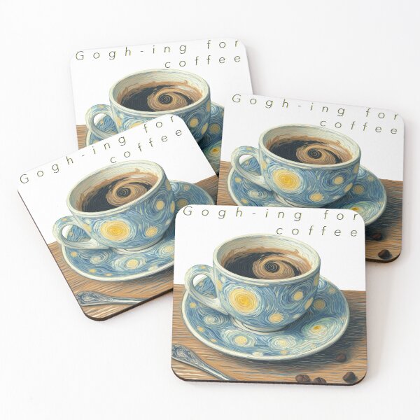 Item preview, Gogh-ing for Coffee with Writing - Coffee Cup Painted in Vincent Van Gogh Style  designed and sold by Star-Fragment.