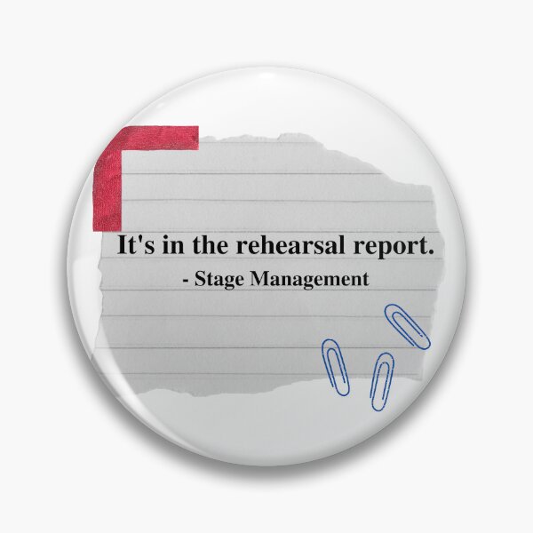 Item preview, It's in the Rehearsal Report designed and sold by Aimee Amelia Greco.