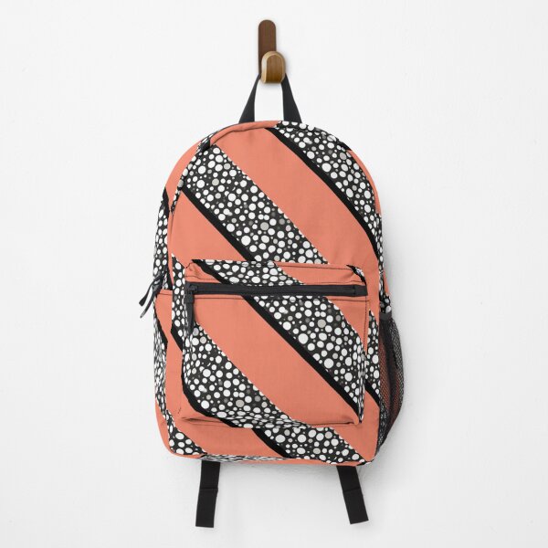 Item preview, Raindrops I Salmon Small Stripes Diagonal Left designed and sold by CushyNest.