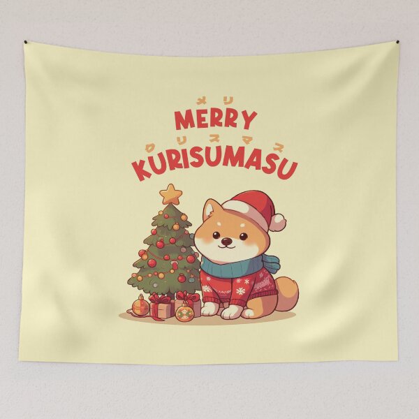 Item preview, Meri Kurisumasu Japanese Shiba Christmas designed and sold by KAI-Studio.