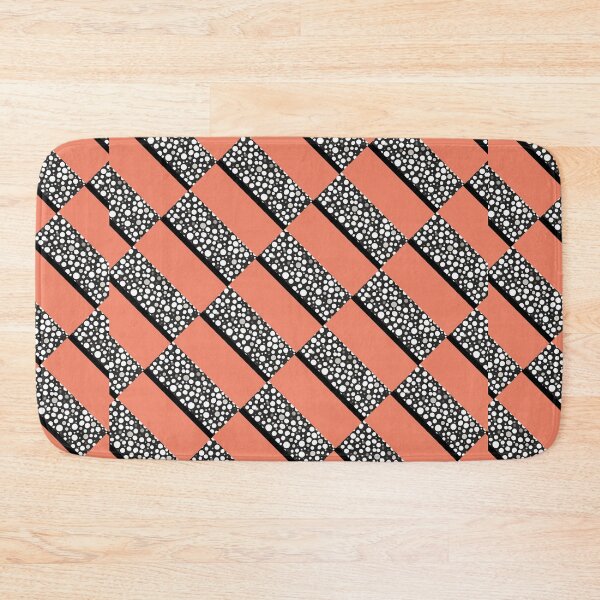 Item preview, Raindrops I Salmon Half Brick Left designed and sold by CushyNest.