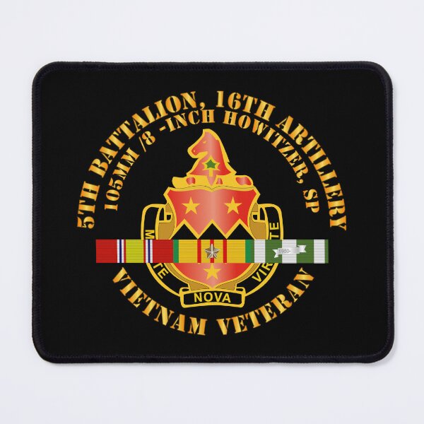 Item preview, Army - 5th Battalion, 16th Artillery w SVC Ribbon V1 designed and sold by Military Insignia Products.