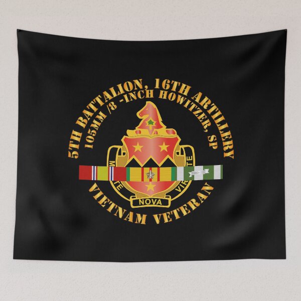 Item preview, Army - 5th Battalion, 16th Artillery w SVC Ribbon V1 designed and sold by Military Insignia Products.
