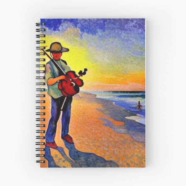 Item preview, Violin player on beach designed and sold by George Hutton Hunter.