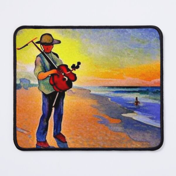 Item preview, Violin player on beach designed and sold by George Hutton Hunter.