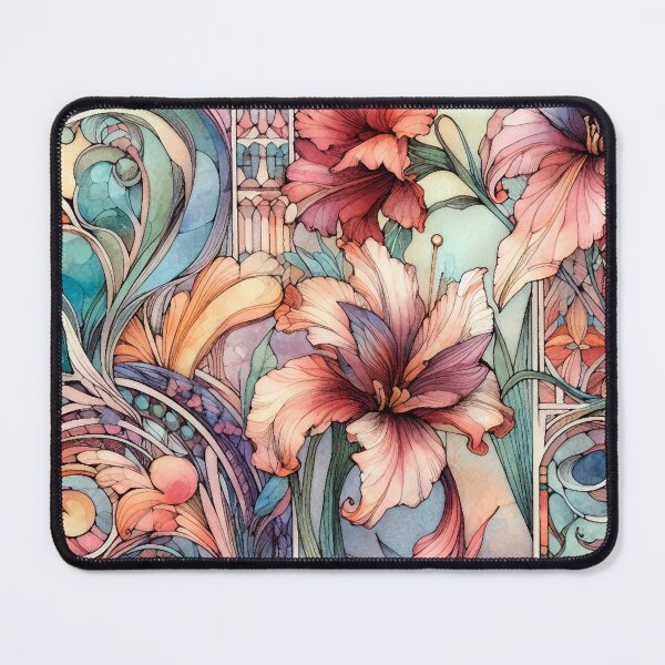 Item preview, Art Nouveau Floral Pattern designed and sold by cooldesigns2022.