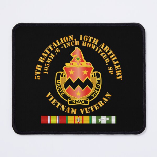 Item preview, Army - 5th Battalion, 16th Artillery w SVC Ribbon V2 designed and sold by Military Insignia Products.