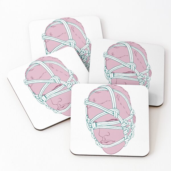 Item preview, Shibari artwork - rope art male - face kinbaku pink designed and sold by Balsamista-art.