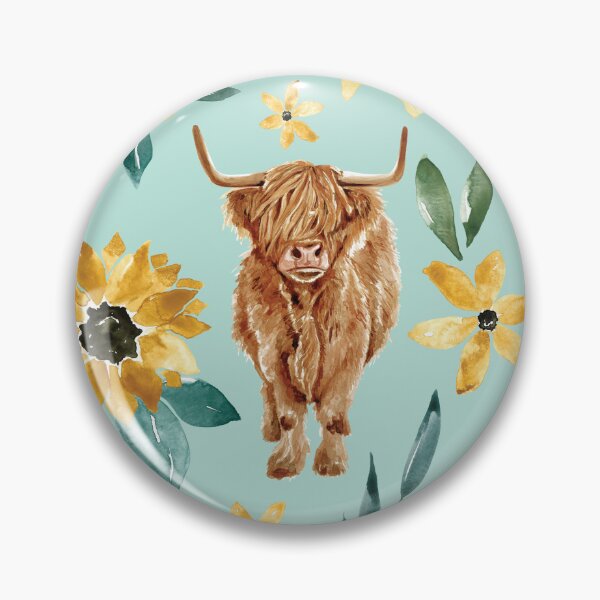 Item preview, Highland Cow and Sunflowers  designed and sold by cateandrainn.