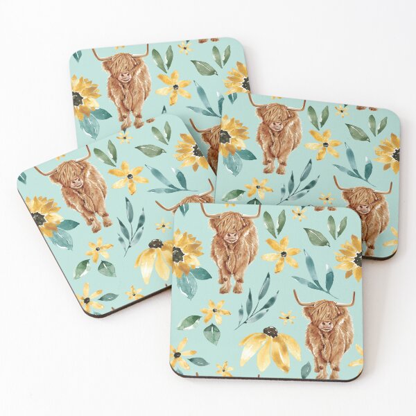 Item preview, Highland Cow and Sunflowers  designed and sold by cateandrainn.