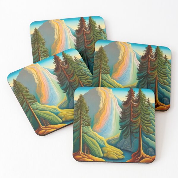 Item preview, Waterfall among Pine Trees designed and sold by George Hutton Hunter.
