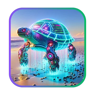 Artwork thumbnail, Shell Code - Cyber Turtle by MrAI-Store