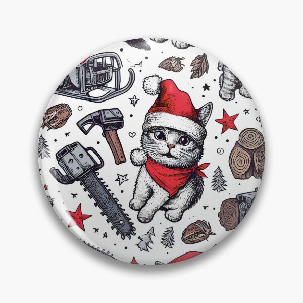 Item preview, Christmas with cats and chainsaws designed and sold by teesandlove.