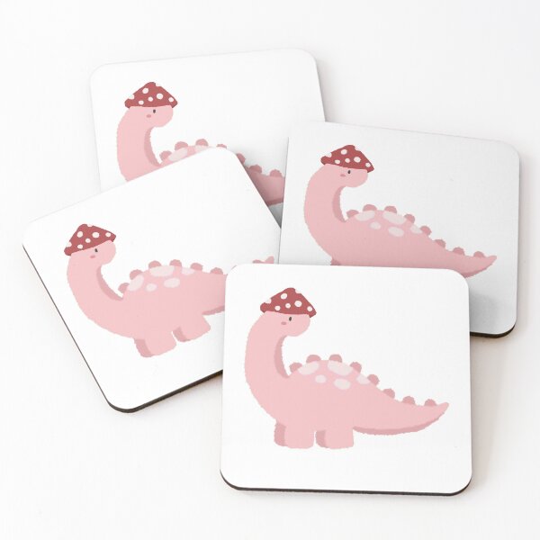Item preview, Pink Dino with Mushroom Hat designed and sold by DesignByAvery.