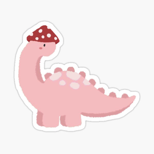 Artikel-Vorschau von Rosa Dino mit Pilzhut, designt und verkauft von DesignByAvery.