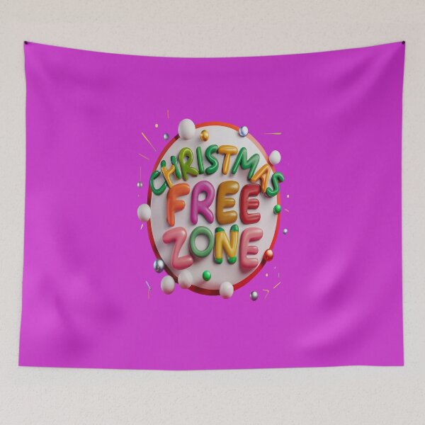 Item preview, Christmas Free Zone, Stress-Free Holidays, No Christmas Cheer Here, Colorful, Non-conformist, Christmas-Free and Loving It, not interested in celebrating the holidays!  designed and sold by bubblylive.