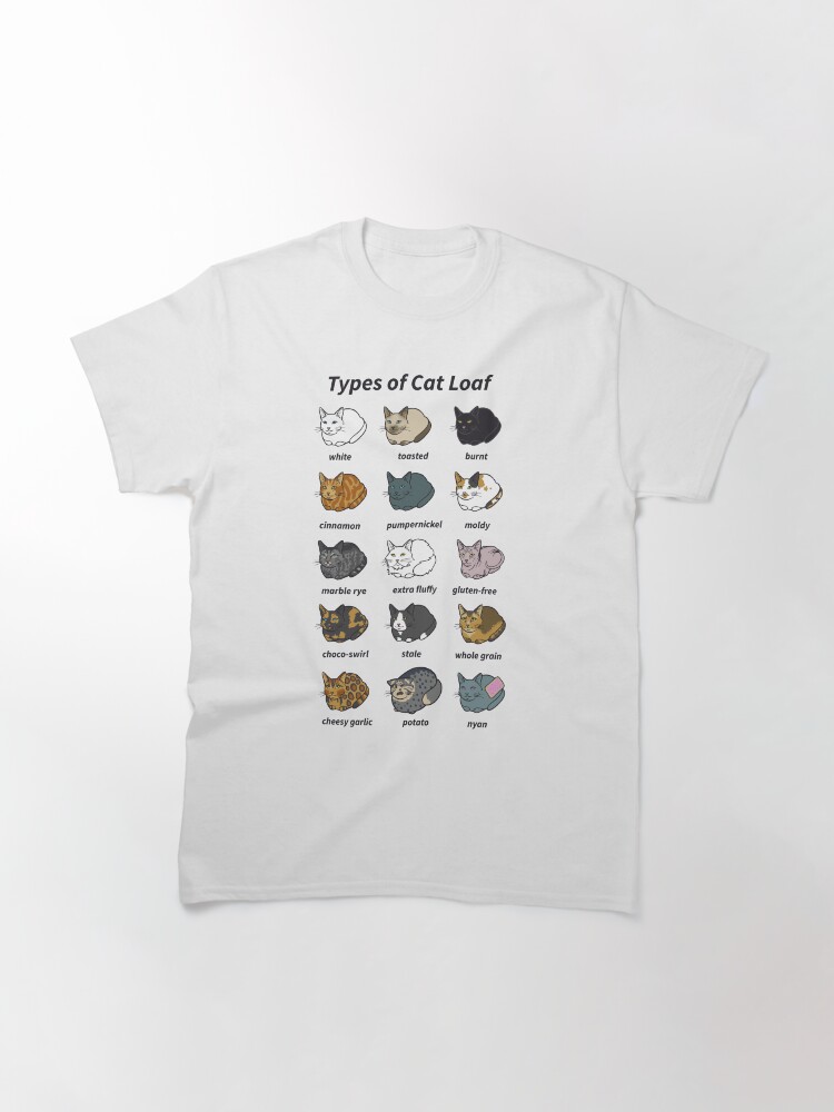 Thumbnail 3 von 7, Classic T-Shirt, Die Arten von Katzenbrot designt und verkauft von usclaireforce.