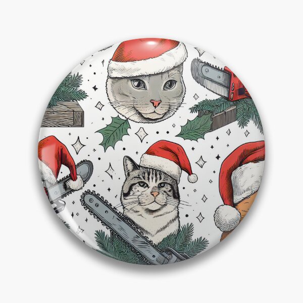 Item preview, Christmas with cats and chainsaws designed and sold by teesandlove.
