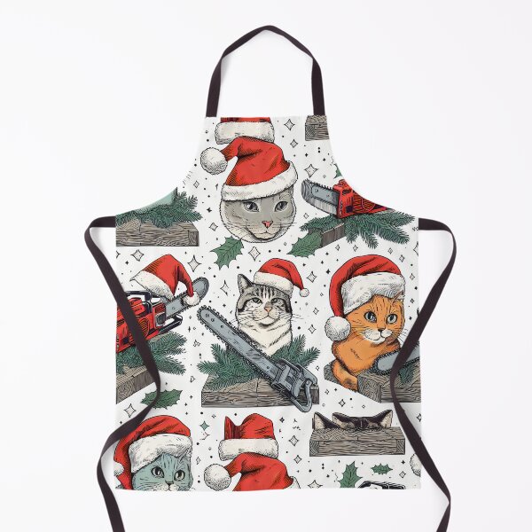 Item preview, Christmas with cats and chainsaws designed and sold by teesandlove.