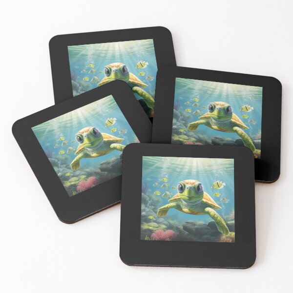 Item preview, Cartoon Turtle Dives In The Sea designed and sold by sbachstroem.