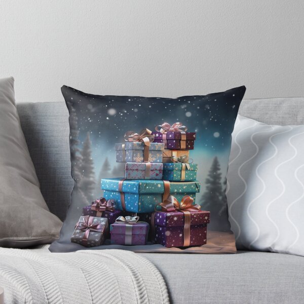 Item preview, Stack of Christmas Presents with a Snowy Background designed and sold by dcrc.