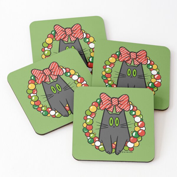 Item preview, Christmas Cat Wreath designed and sold by TheVixCats.
