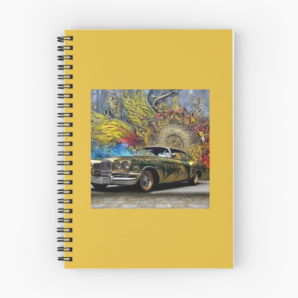Item preview, superb vintage American car painted in green and gold graffiti on a wall background tagged in street artrt designed and sold by Creativesphotos.