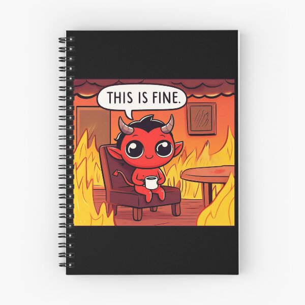 Item preview, This is fine, he's used to flames. designed and sold by QuickSticker.