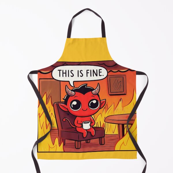 Item preview, This is fine, he's used to flames. designed and sold by QuickSticker.