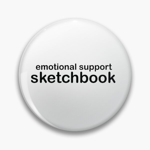 Item preview, Emotional Support sketchbook black font designed and sold by loulou-artifex.