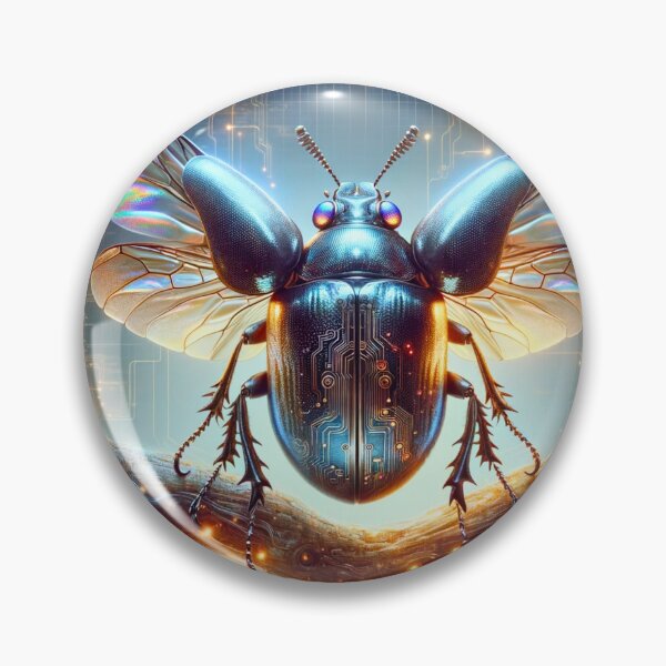 Item preview, Neon Beetle Circuit - Robotic Insect designed and sold by MrAI-Store.