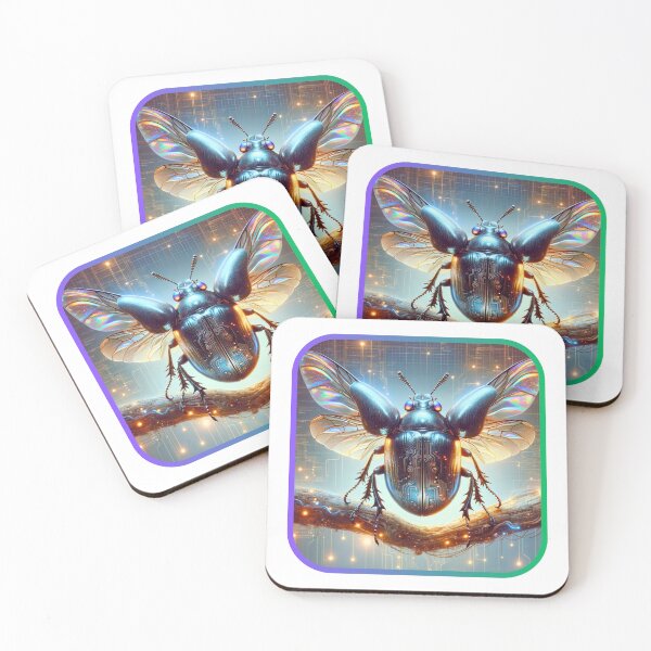 Item preview, Neon Beetle Circuit - Robotic Insect designed and sold by MrAI-Store.