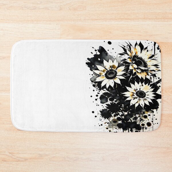 Item preview, Black Yellow and White Sunflowers Branch designed and sold by Simple-Art-work.