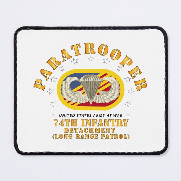 Item preview, SOF - 74th Inf Det Oval w Paratrooper designed and sold by Military Insignia Products.