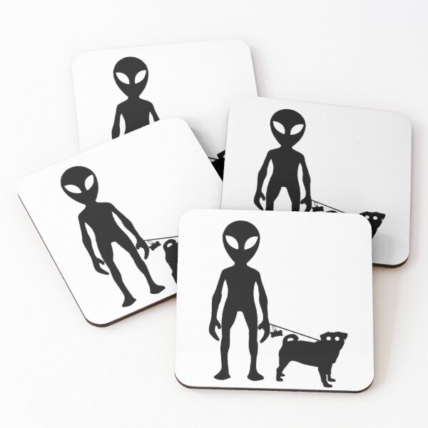 Item preview, Alien walking A Pug - Pug mom - pug eyes alien eyes - Pug gift - pugs! designed and sold by smooshfaceutd.