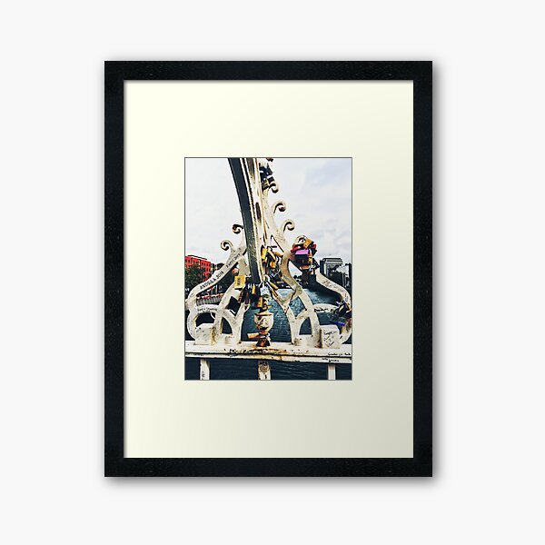 Love Locks on the Ha'penny Bridge Framed Art Print