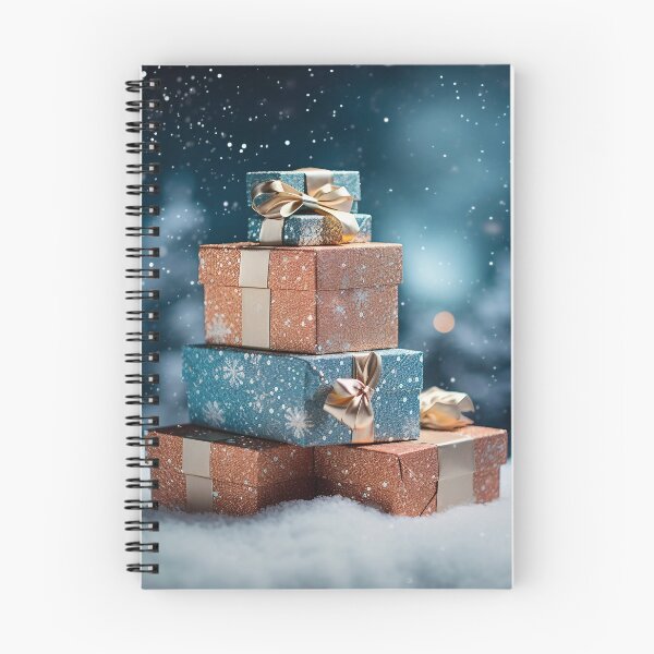 Item preview, Stack of Presents with a Snowy Dark Background designed and sold by dcrc.