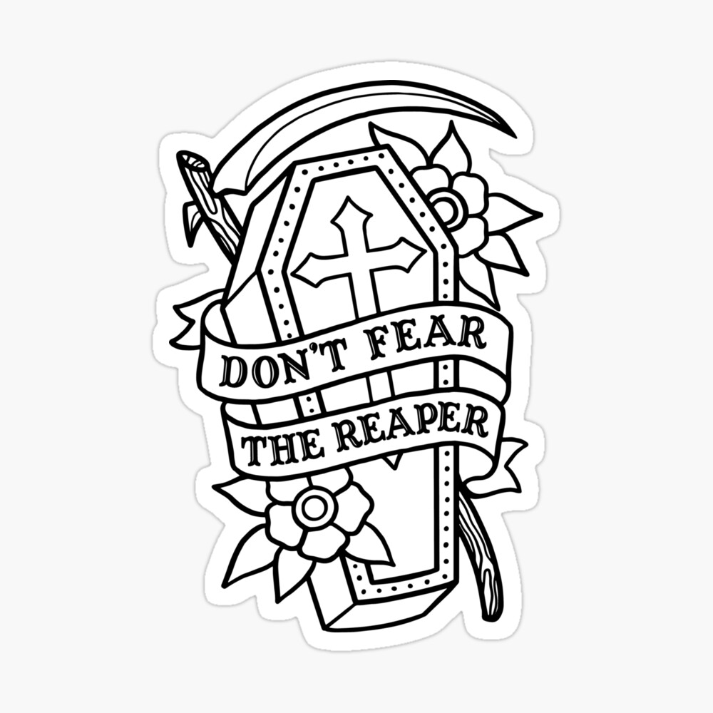 Don T Fear The Reaper Hardcover Journal By Deniart Redbubble