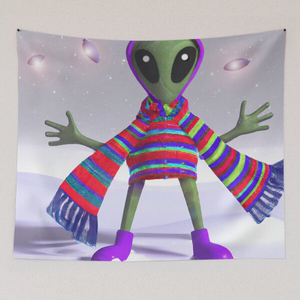 Aperçu de l'œuvre Joyeux Noël extraterrestre créée et vendue par mindgoop.