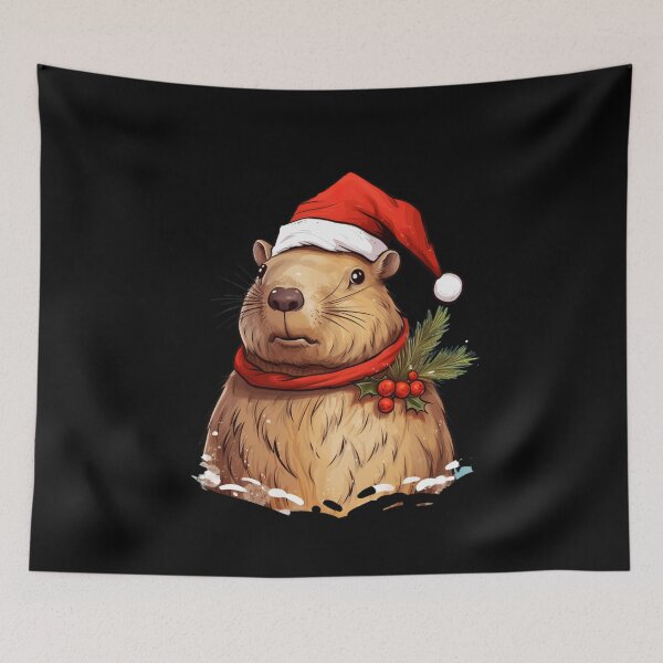 Item preview, Capybara Christmas. Funny Gifts for Christmas 4/5 designed and sold by MatSatArt.