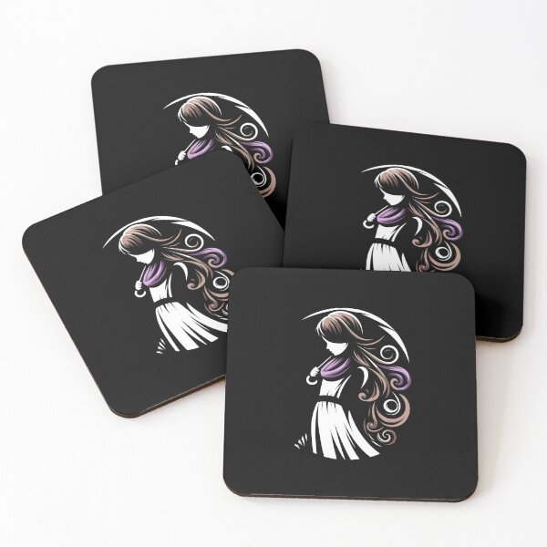 Item preview, In Omnia Paratus - Silhouette with a Scarf and Umbrella designed and sold by Fenay Designs.